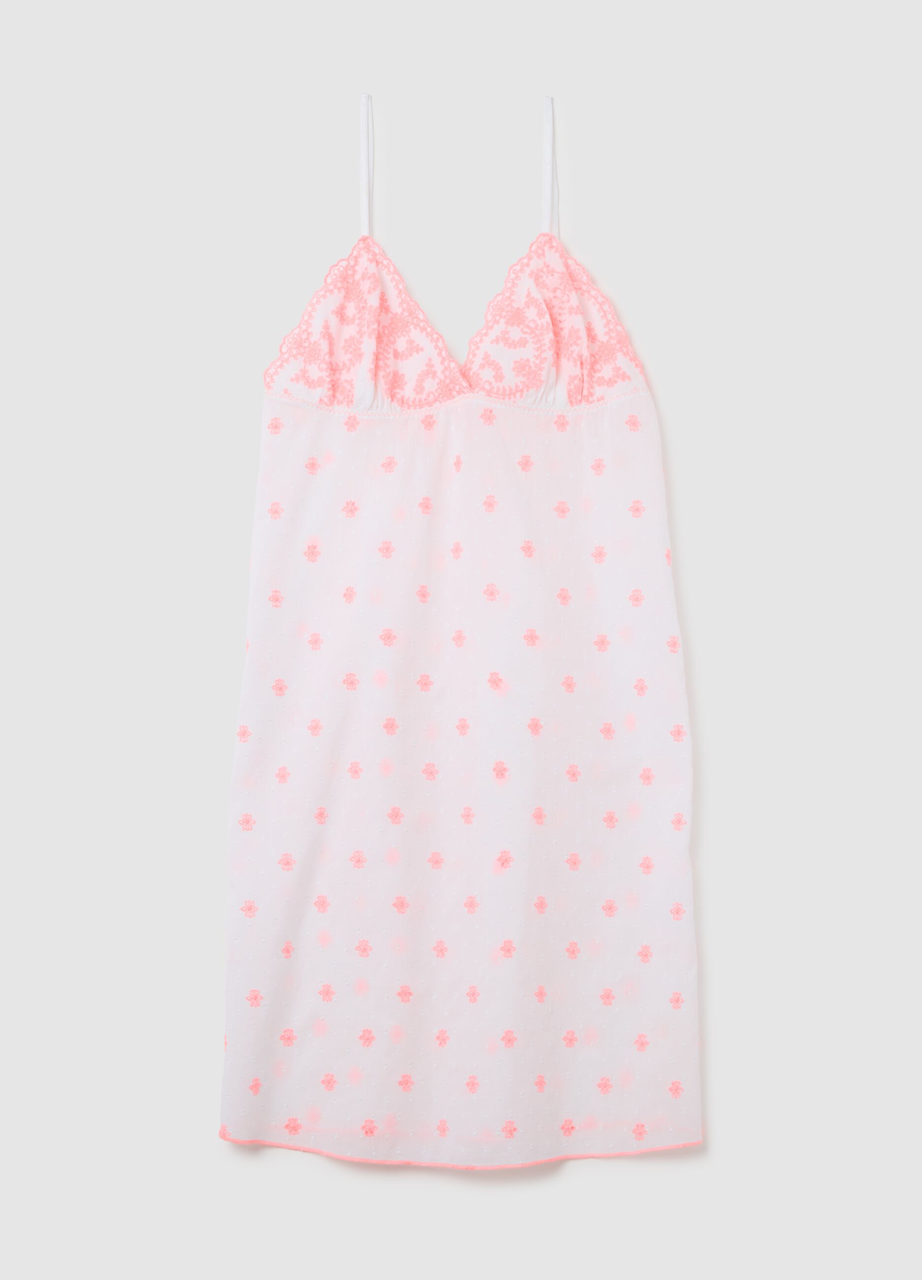 Women's pure cotton dress in multicolour with embroidery