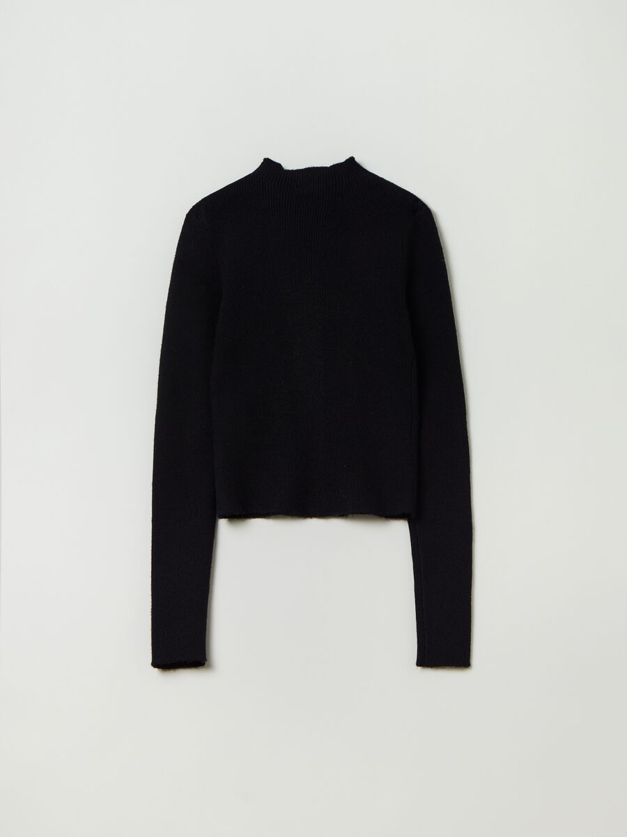 Pullover a costine mock neck_1