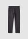 Black Stretch Cotton Slim Fit Trousers_4