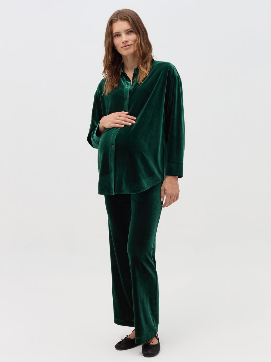 Maternity shirt in velvet_1