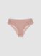 Pink Brazilian knickers in stretchy microfibre with lace_5