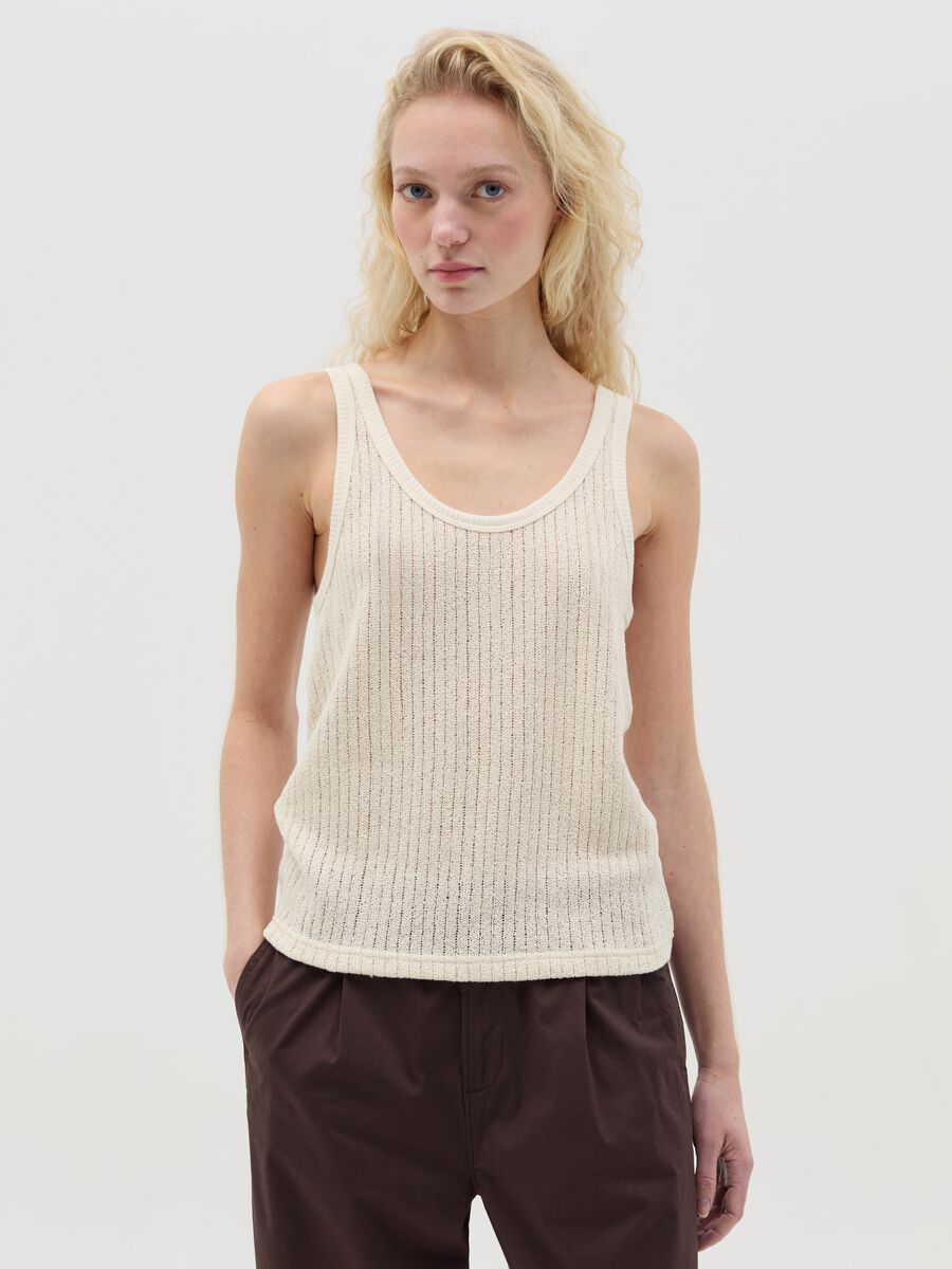 Tank top with striped motif_0