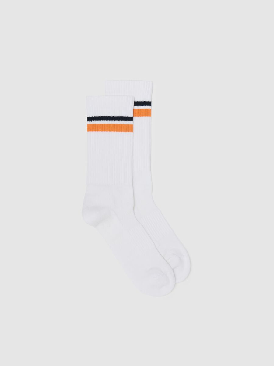 Tennis Sock with Contrast Stripes ALTAVIA COURT_0