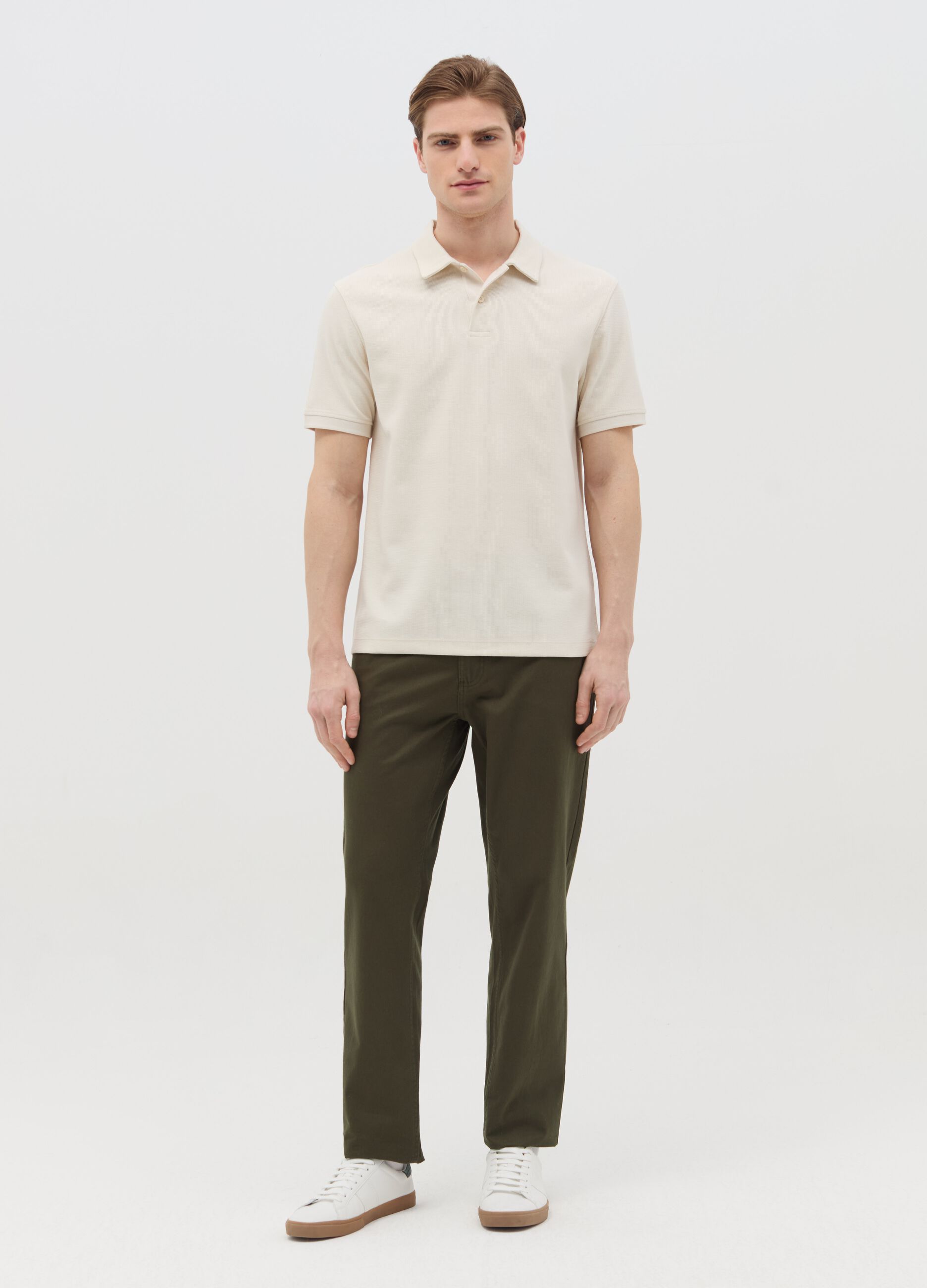 Regular-fit polo shirt in jersey