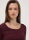 Purple stretch viscose slim-fit crew-neck T-shirt_1