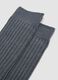 Grey ribbed stretch-fabric socks_2