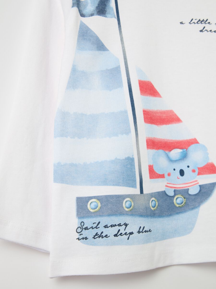 Long-sleeved T-shirt with sail boat print_3