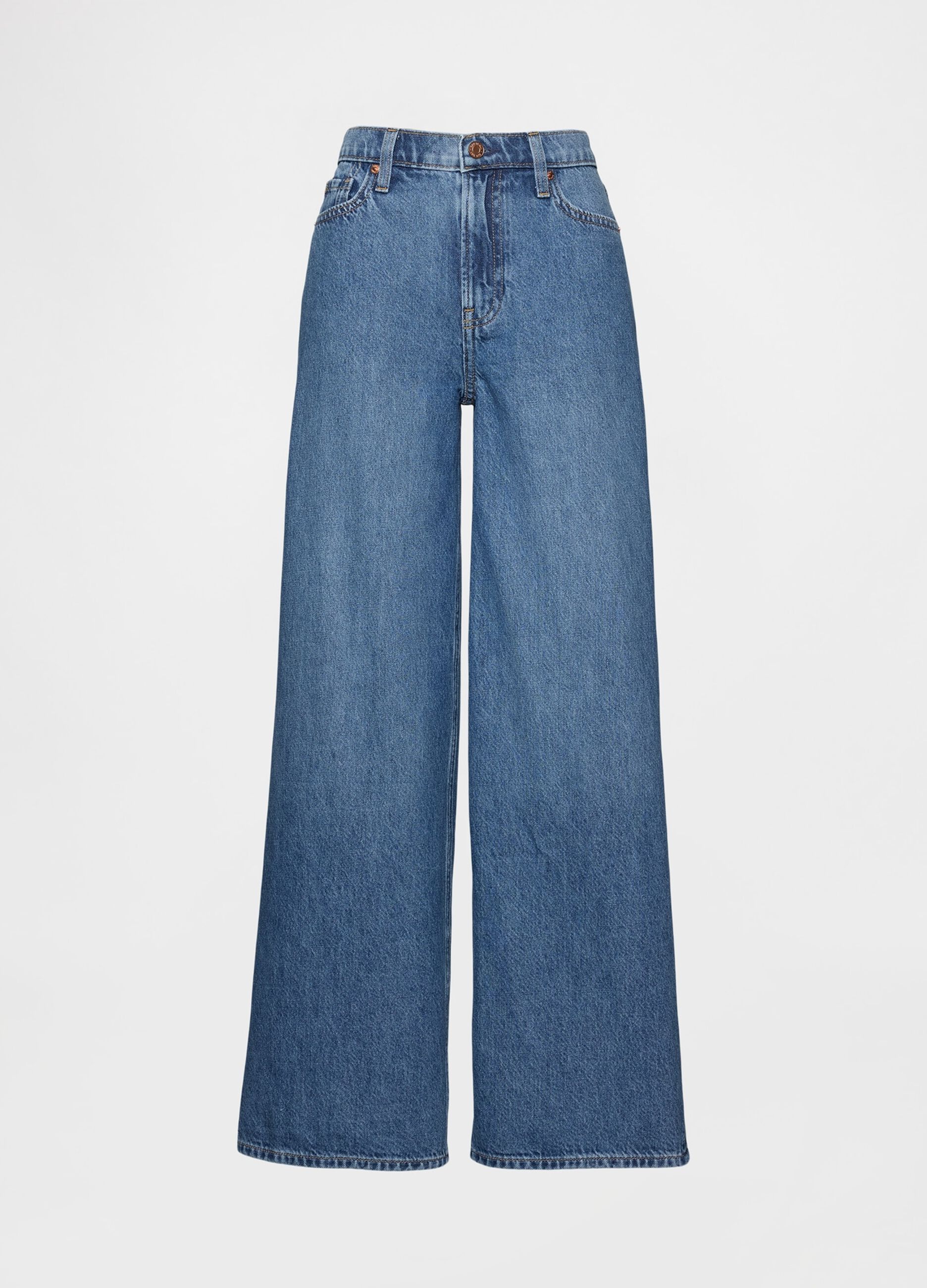 Cotton Flared Denim Trousers