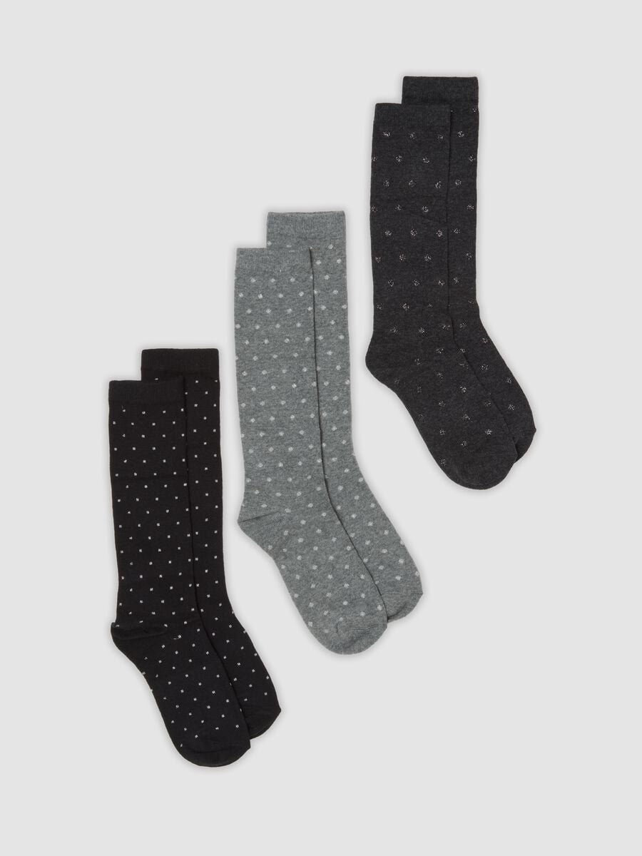 3-pack of grey and black organic stretch cotton socks_0