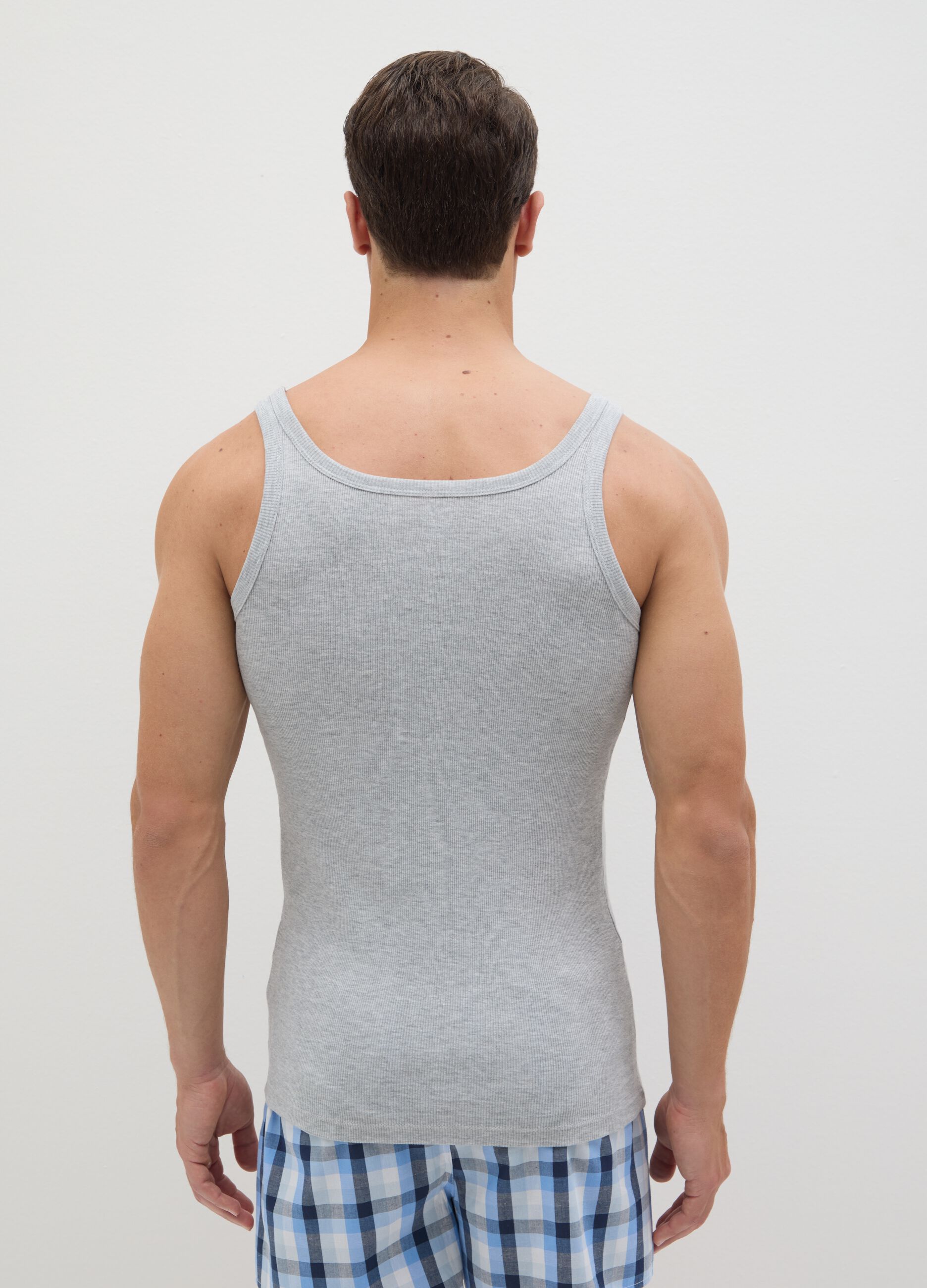 Grey Pure Cotton Vest by Ovs