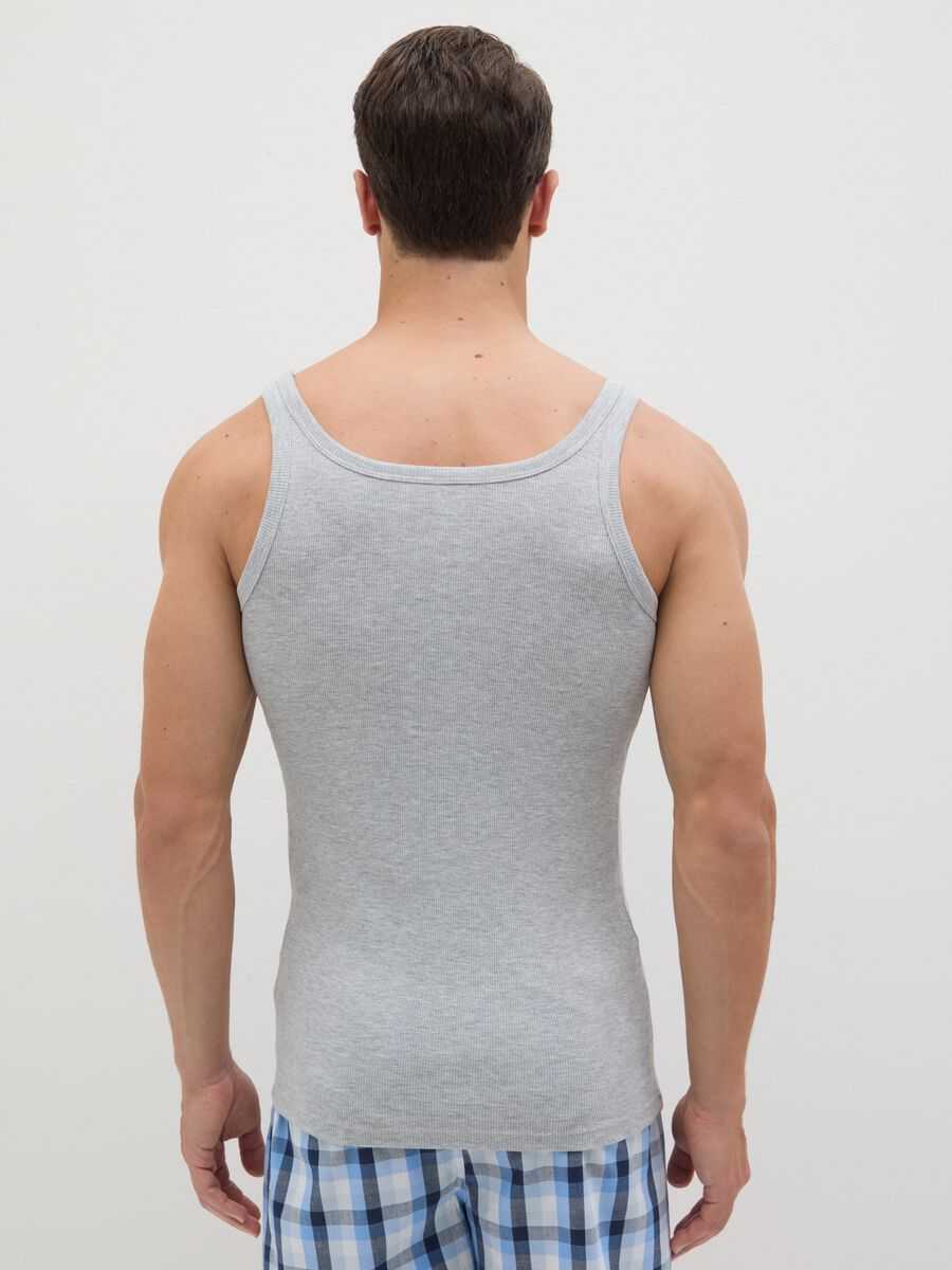Grey Pure Cotton Vest by Ovs_3