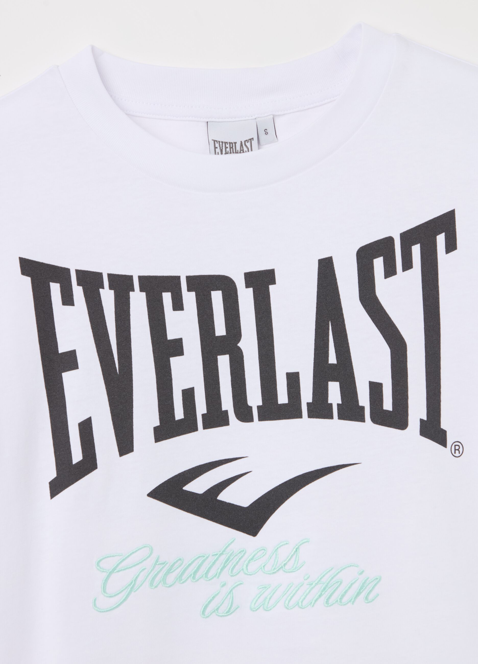 T-shirt with logo print and embroidery