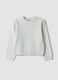 White stretch crew-neck top_0