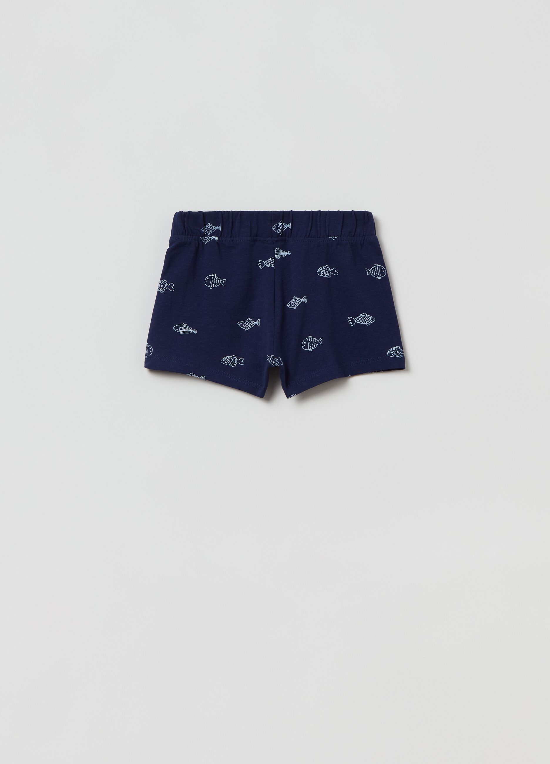 Shorts stretch fantasia pesci_1