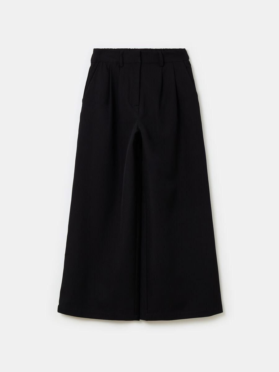 Cropped trousers with pockets_0