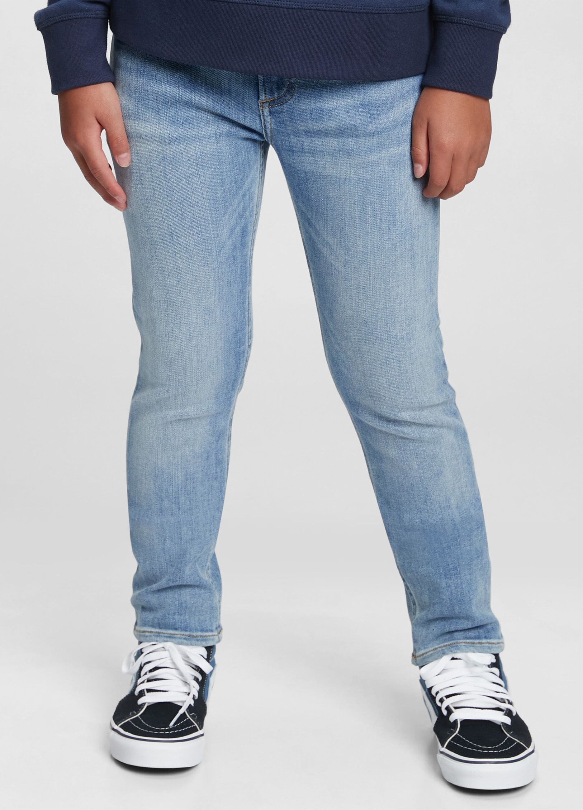 Skinny-fit jeans with fading