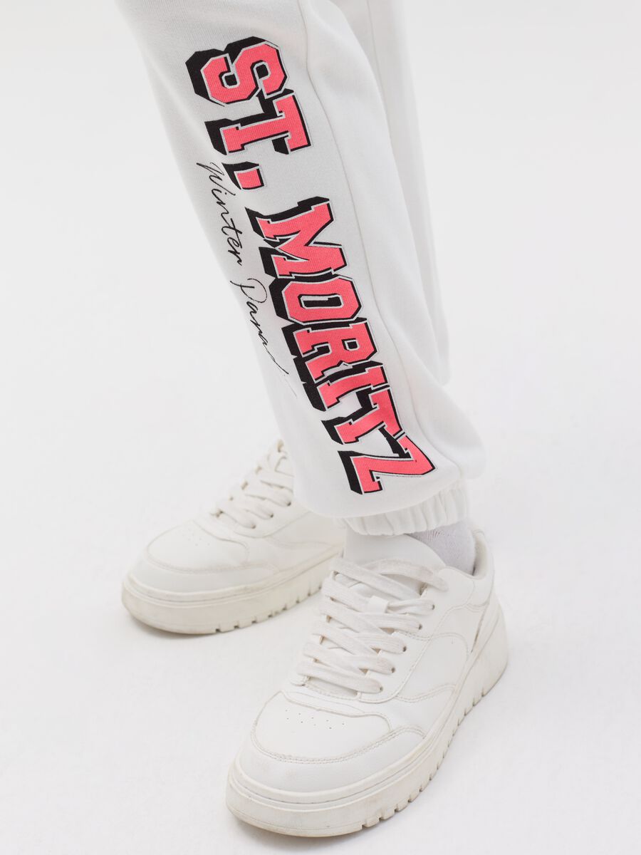 Fleece joggers with print_1