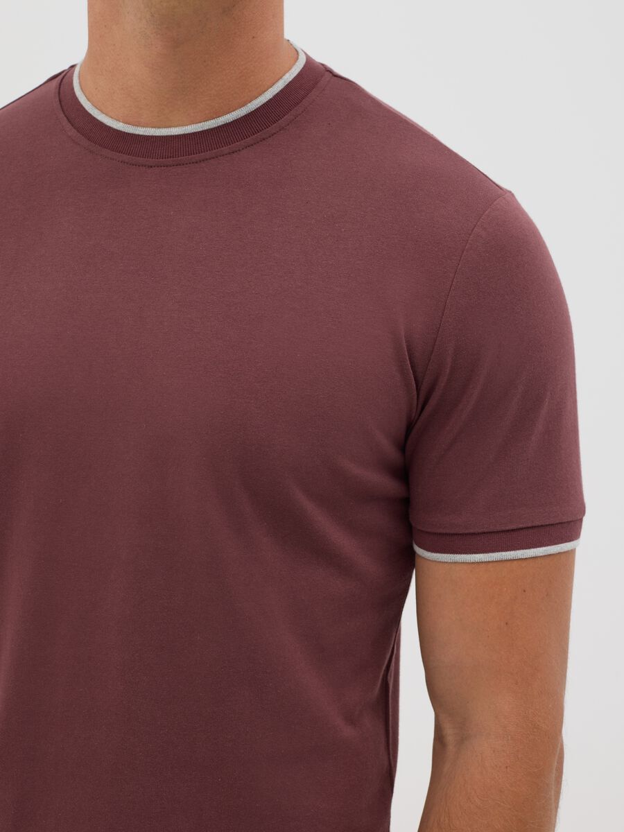 Brown fitted T-shirt in cotton_3