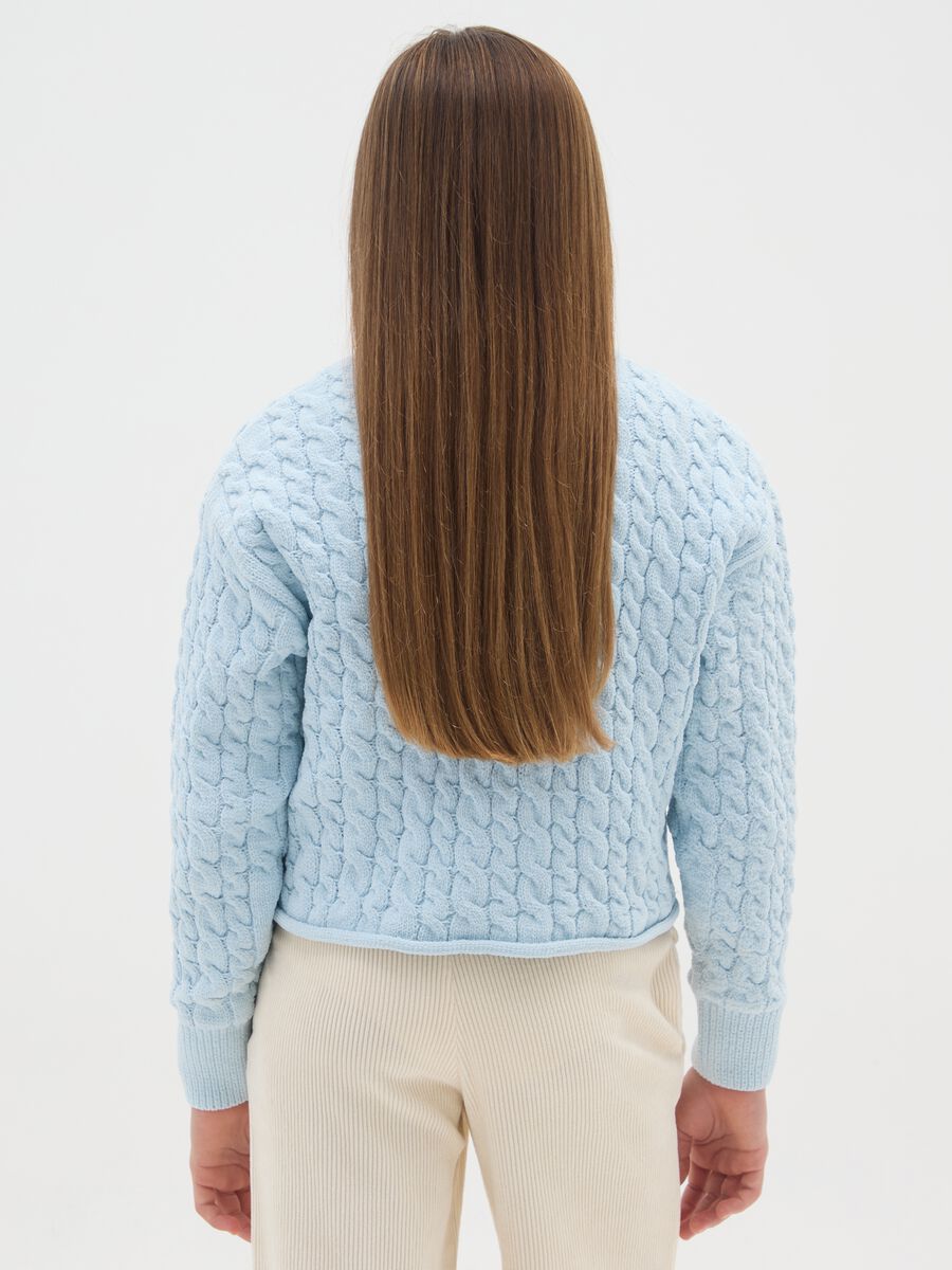 Girl's Blue Regular Fit Sweater_1