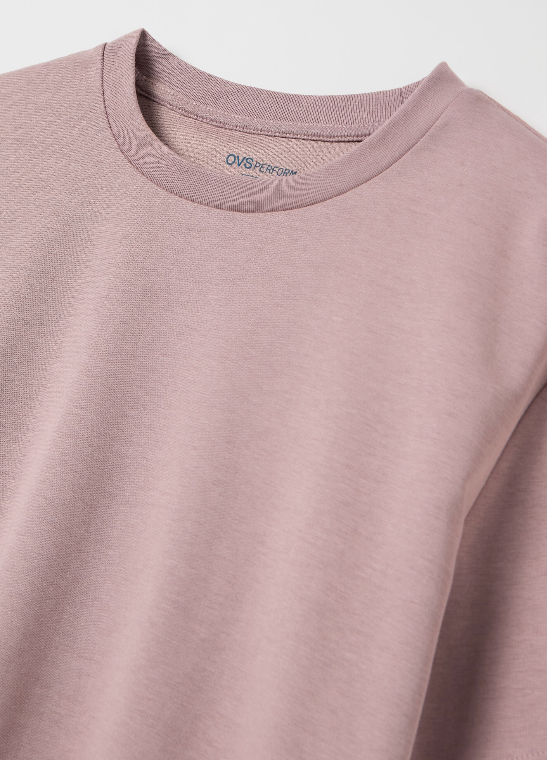 T-shirt with technical fabric
