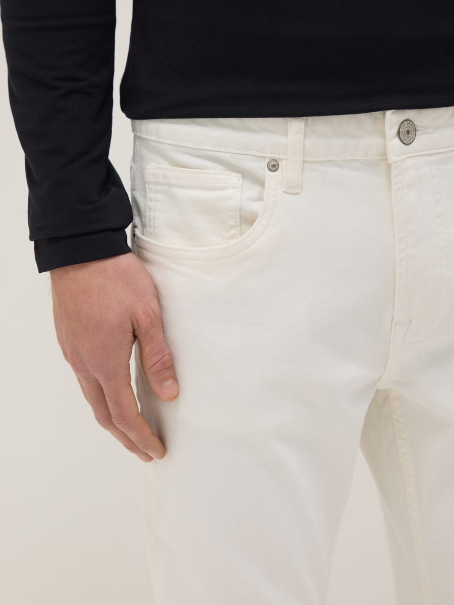 Skinny fit white jeans in stretch cotton_3
