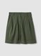 Green stretch cotton shorts_4
