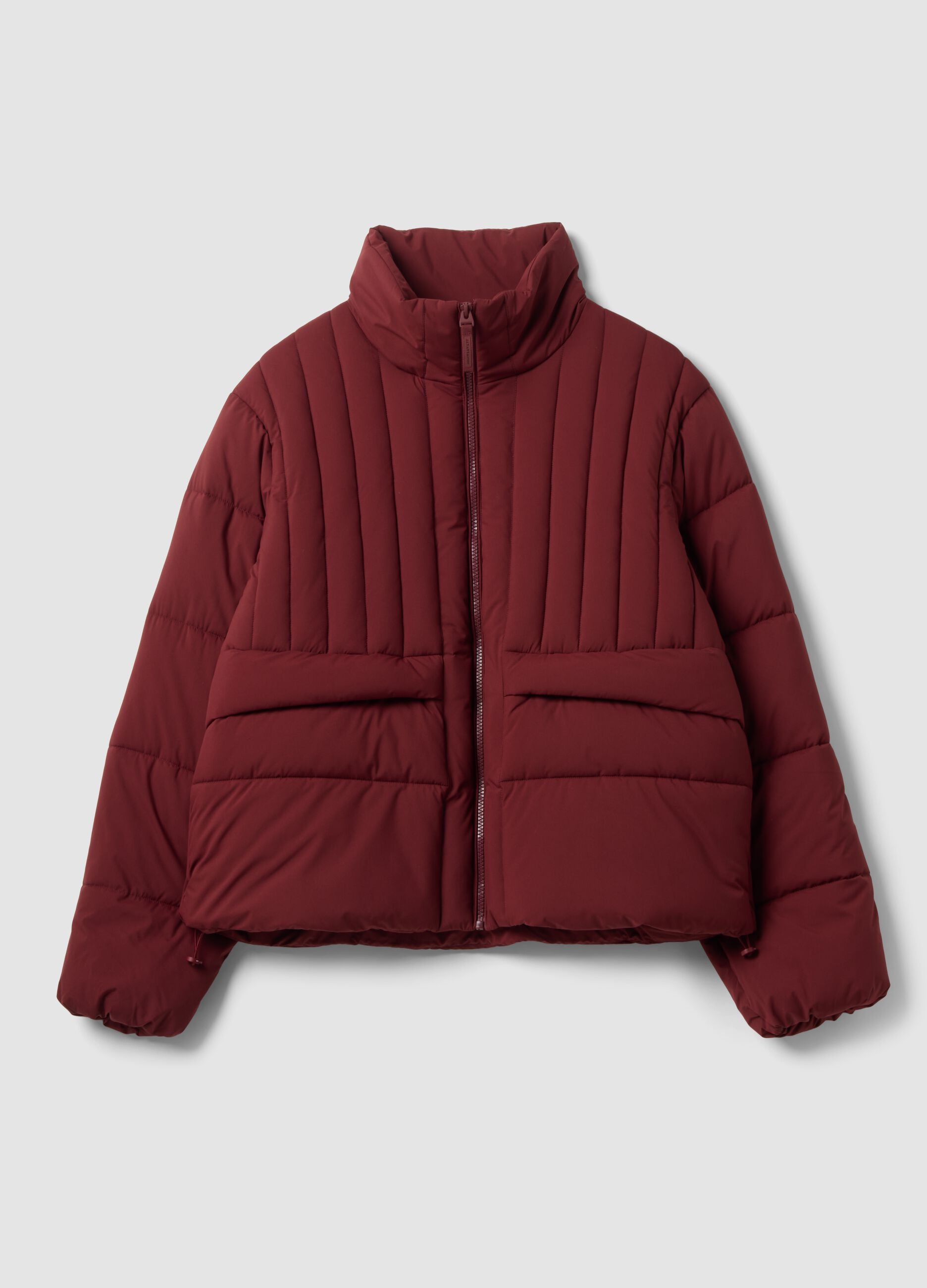 Red padded jacket with zip and high neck ALTAVIA STUDIO