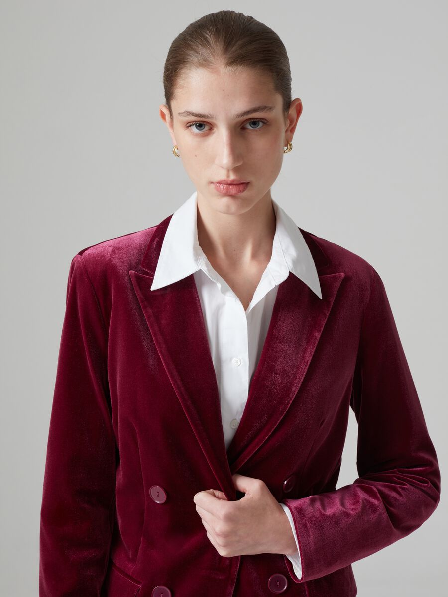 Blazer doppiopetto in velluto_1