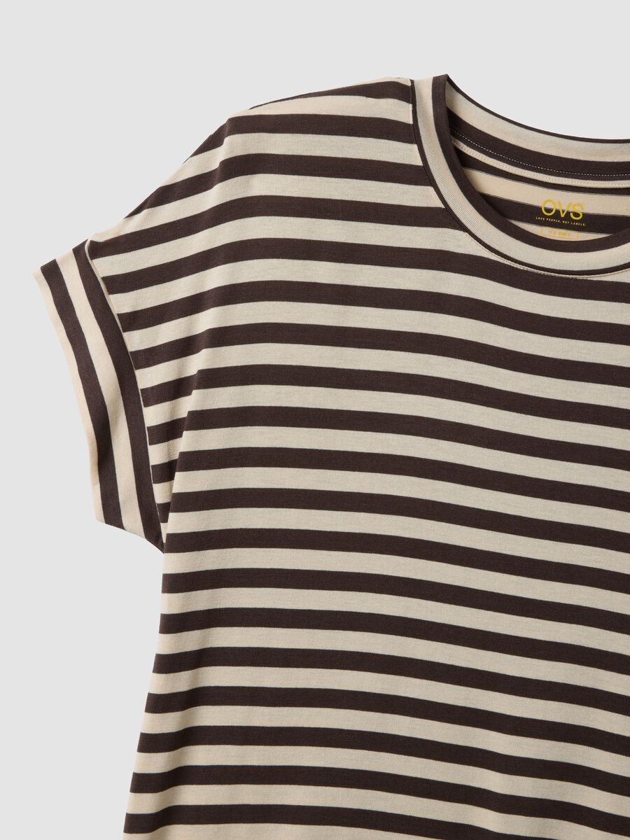 Regular-fit multicolour striped stretch viscose T-shirt_5