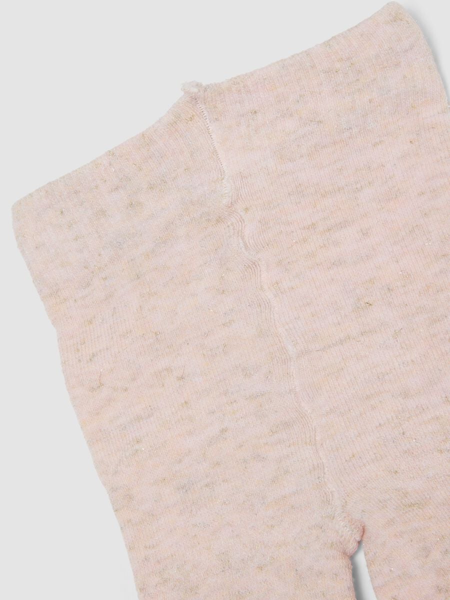 Pink marl stretch viscose tights_1