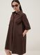 Brown pure cotton shirt dress_2