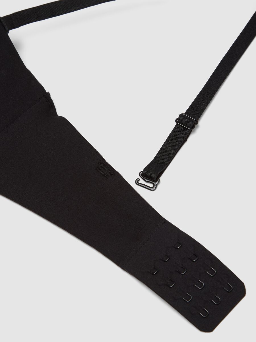 Black Balconette Bra with Removable Padding_1