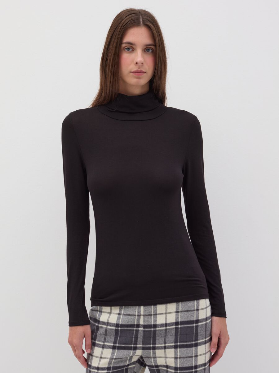 Undershirt with long sleeves in stretch modal_0