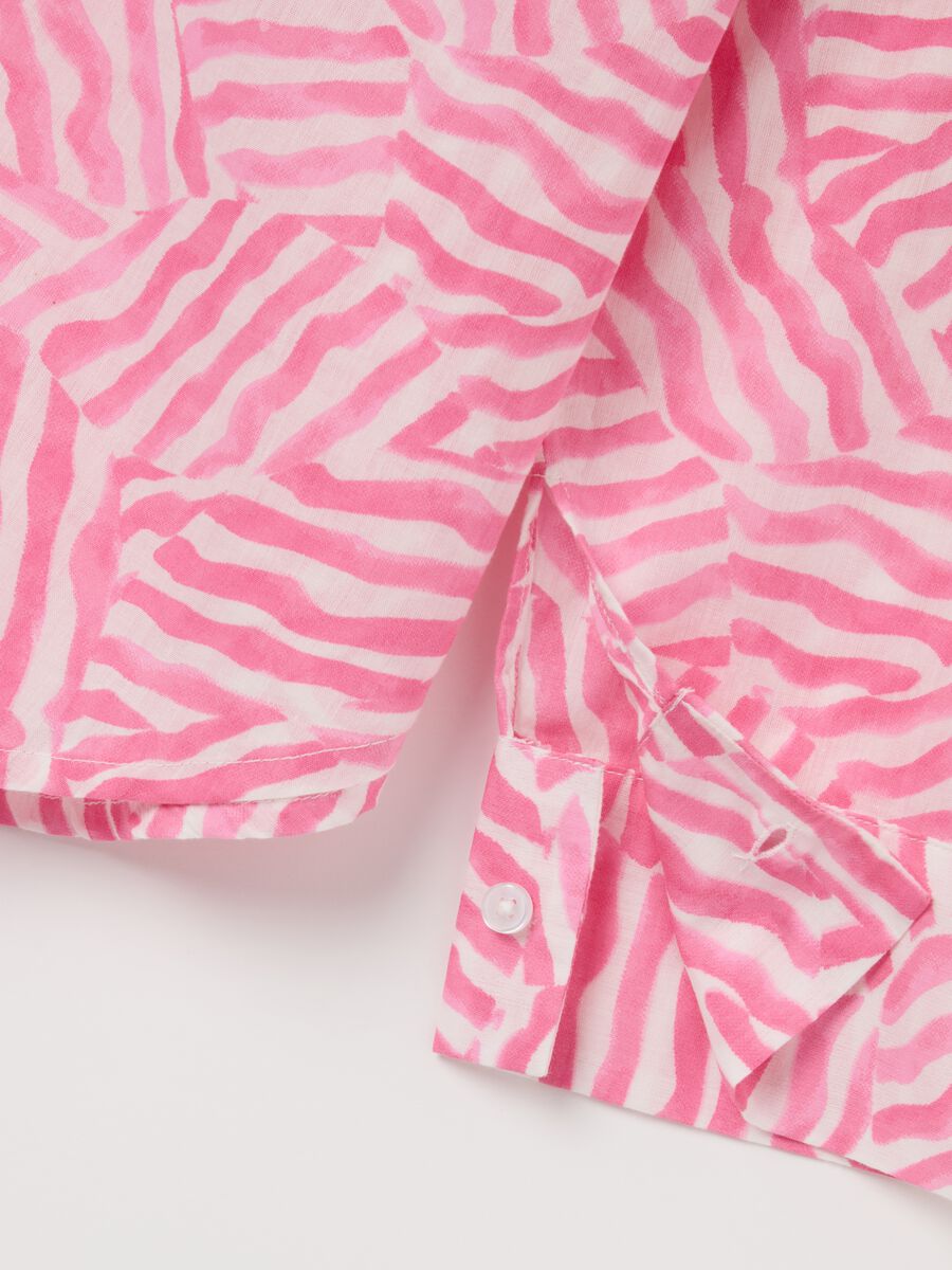 Cotton shirt with patterned print_5