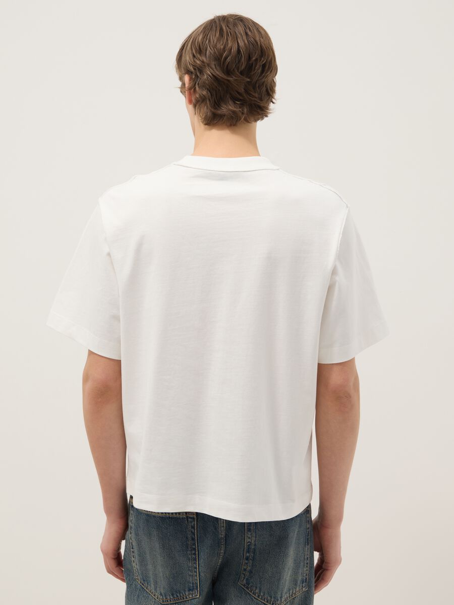 T-shirt in puro cotone bianco boxy fit_3