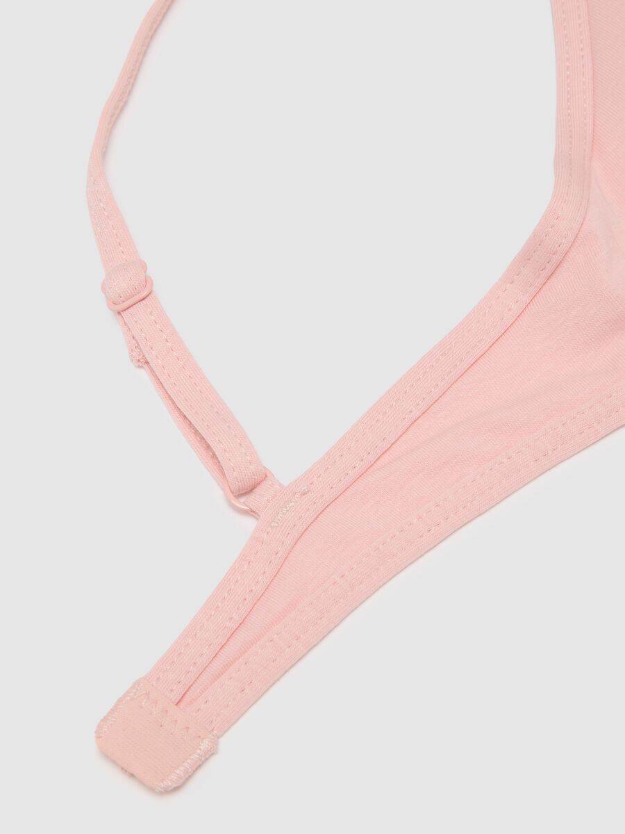 Girl's pink stretch cotton bra_3