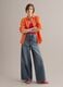 Orange pure linen regular fit shirt_1