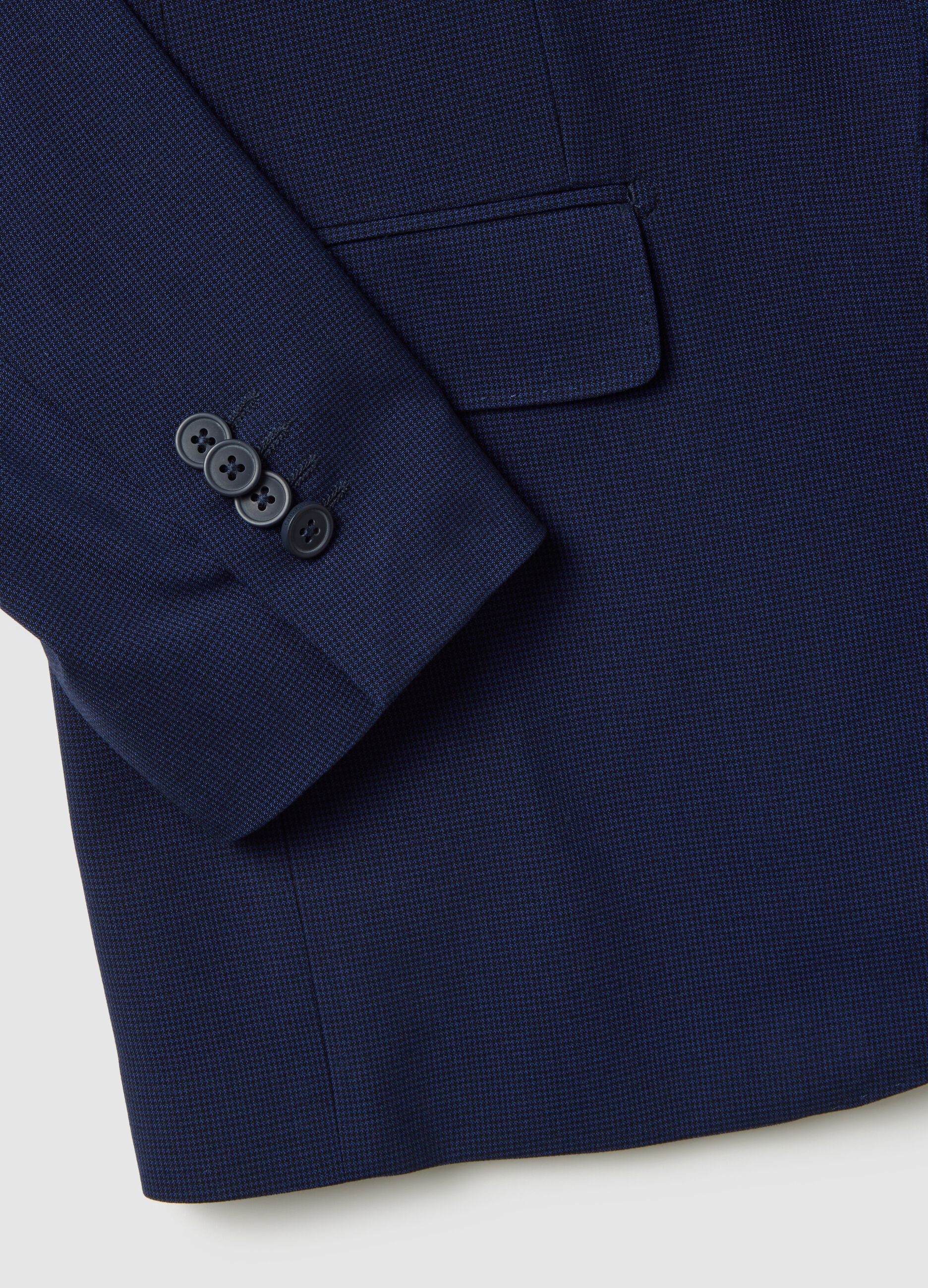 Blazer in tessuto elasticizzato blu slim fit