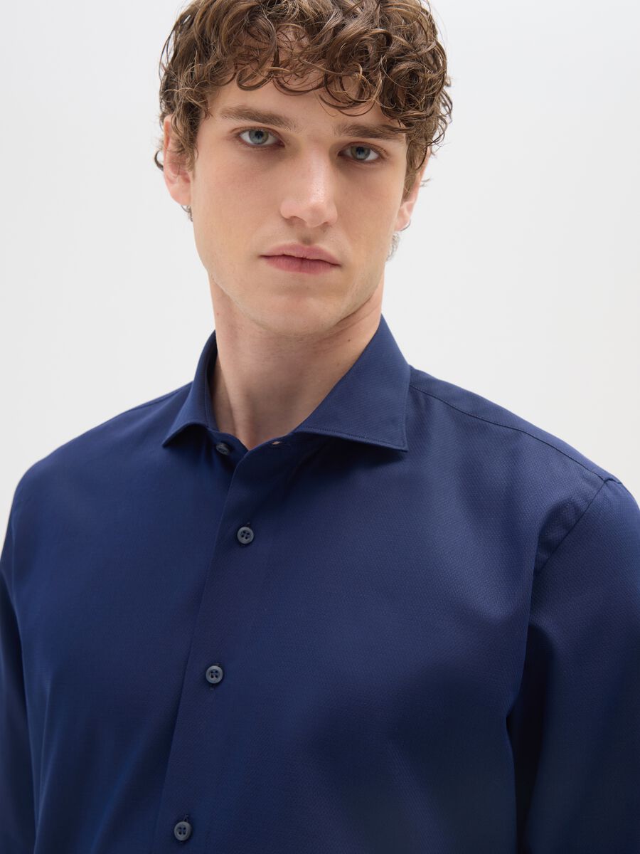 Long-sleeve blue cotton shirt_1