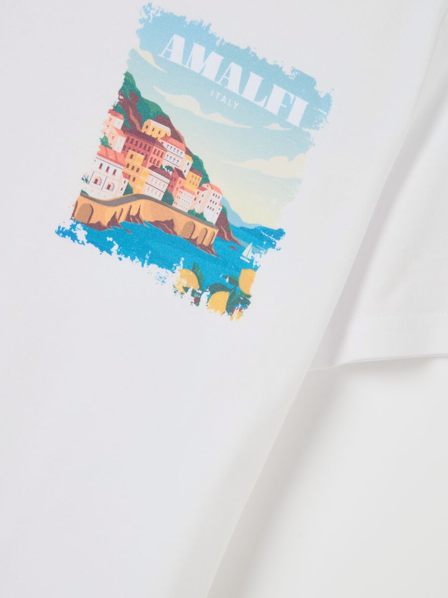 Cotton T-shirt with "Amalfi Italy" print_5