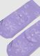 Girls' Regular Fit Purple Cotton Blend Socks with Frozen Print_1
