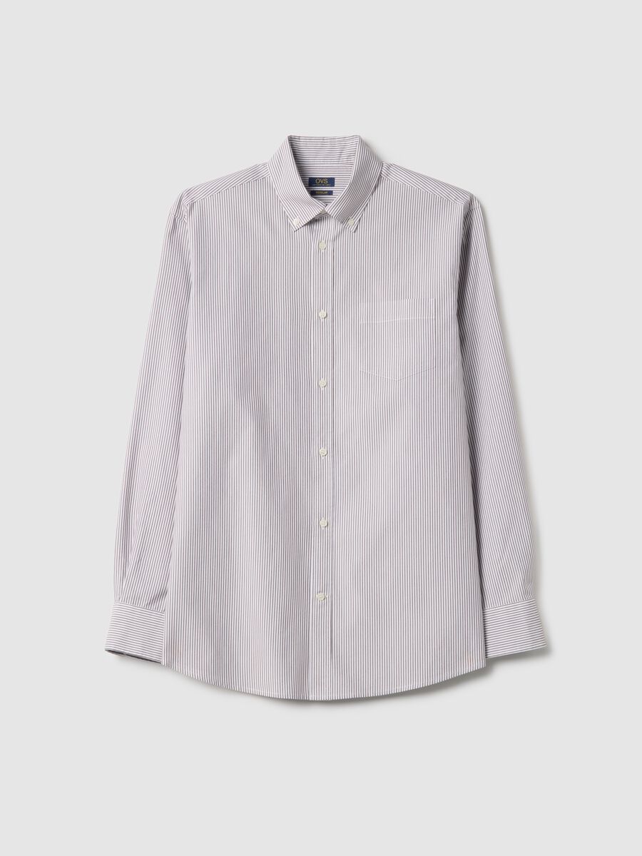 Multicolour Striped Cotton Blend Shirt - Regular Fit_4