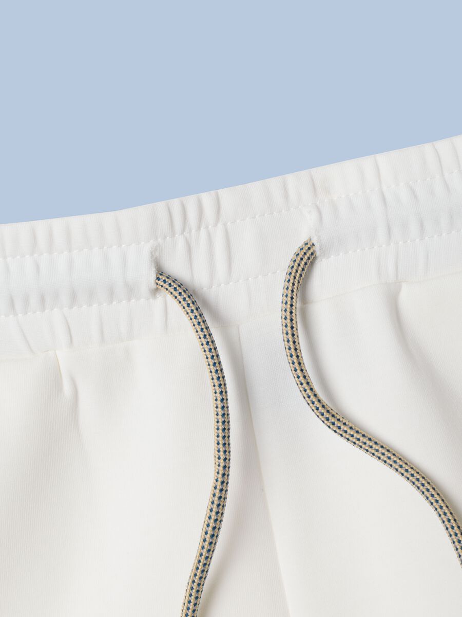 ALTAVIA SAILING white stretch cotton sports shorts_5