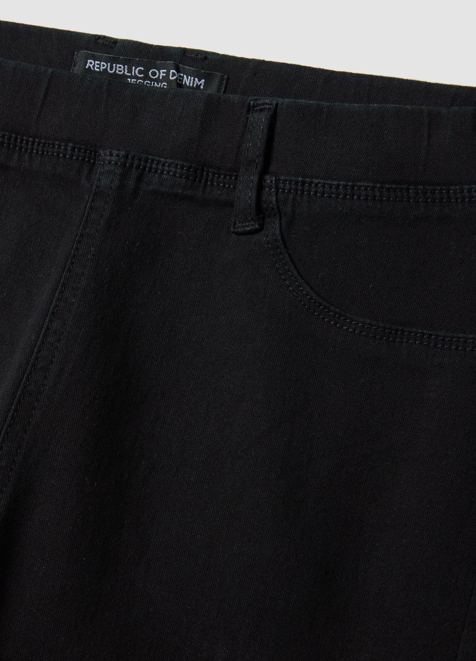 Jeans in misto cotone denim elasticizzato nero skinny fit