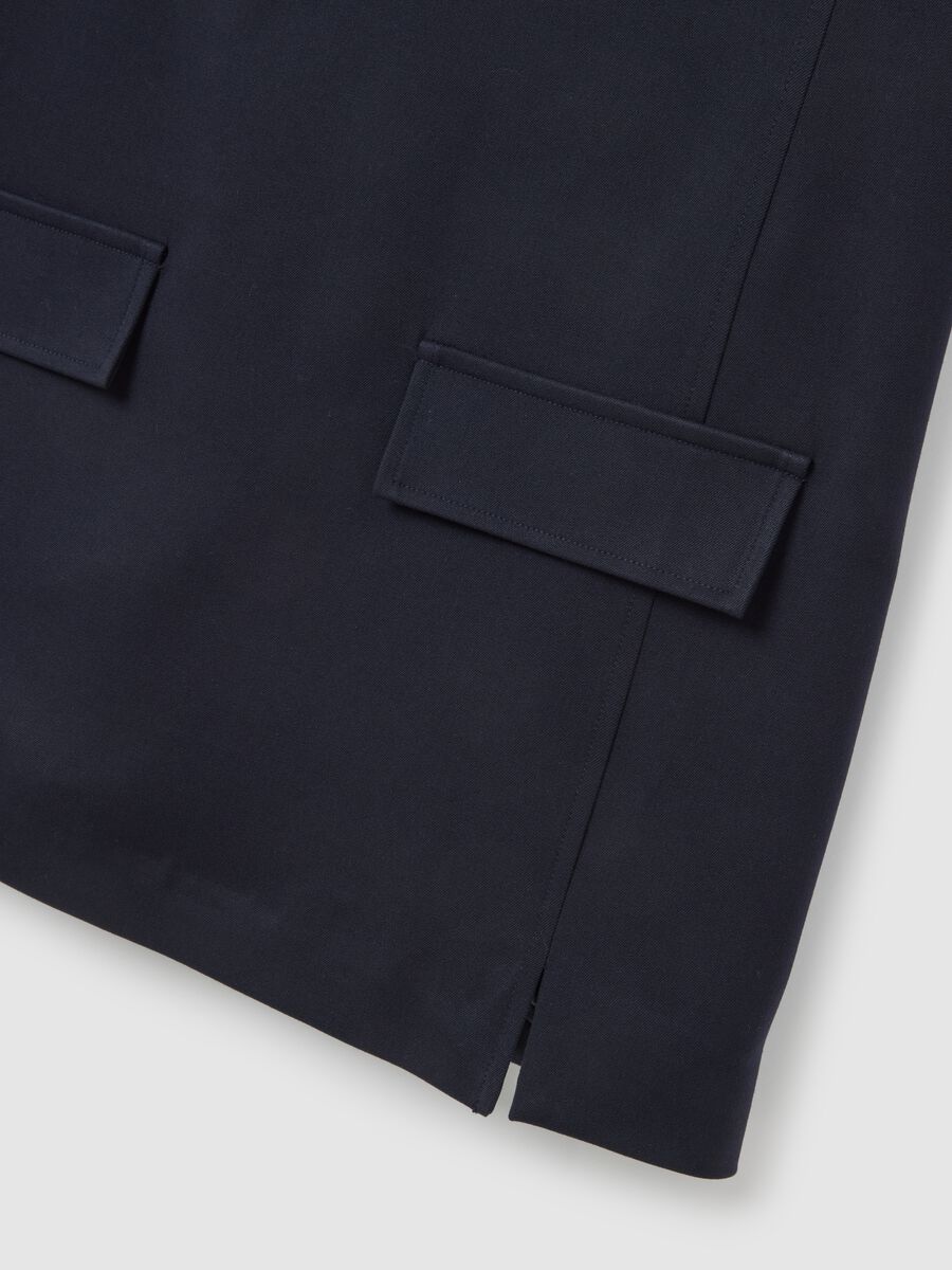 Vestito blu con fiocco con zip_5