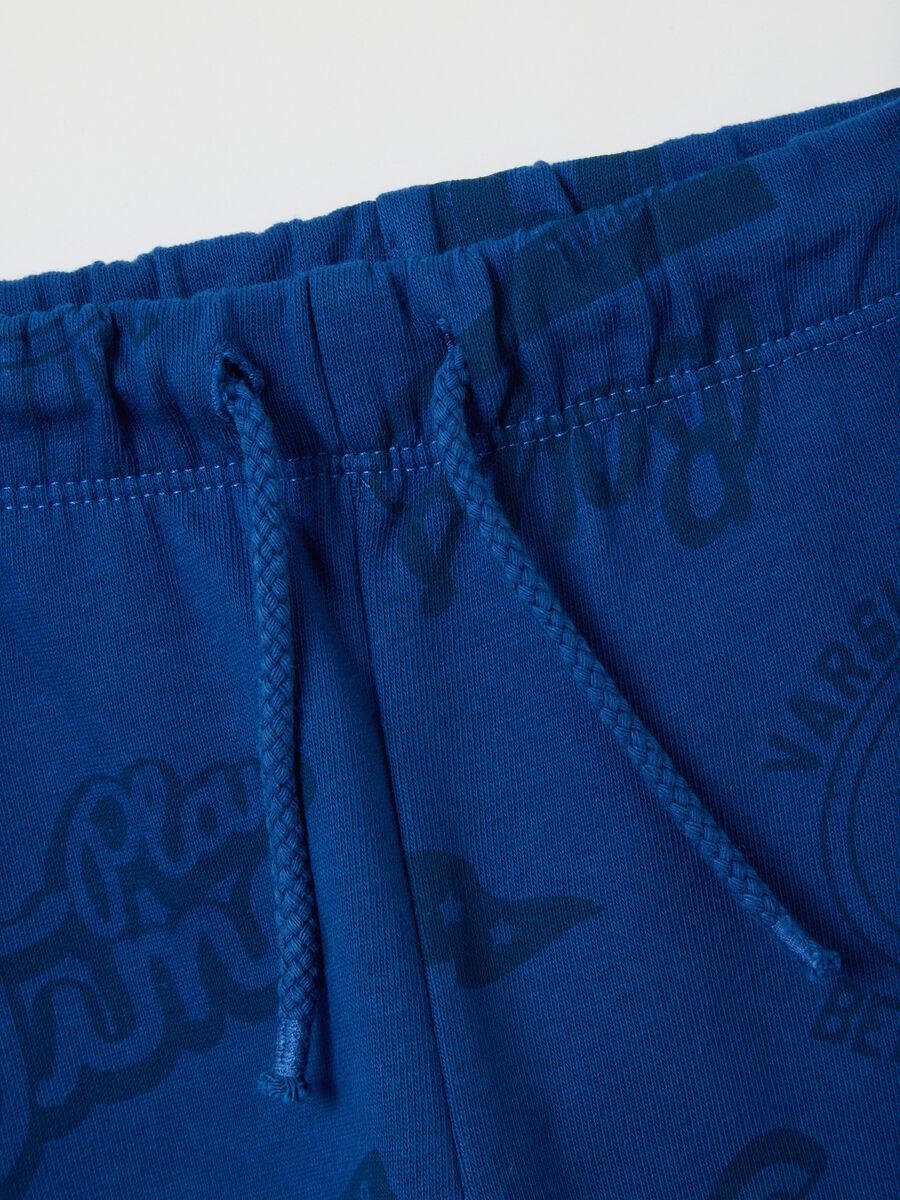 Kids' blue regular fit pure cotton trousers_3