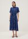 Multi-colour pure viscose dress, regular fit with belt_0