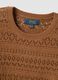 Brown pure cotton regular fit knitted sweater_5