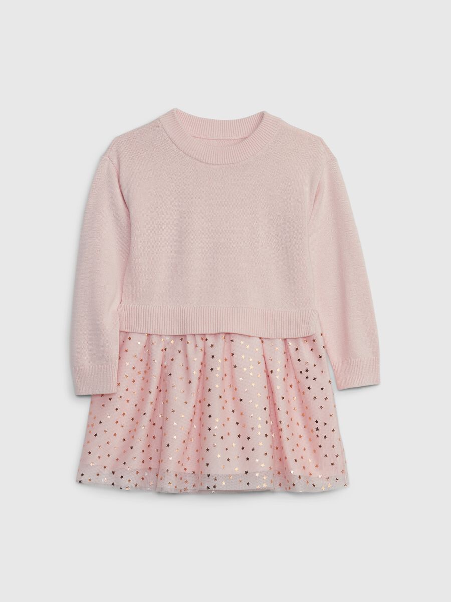Abito combinato con gonna in tulle_0