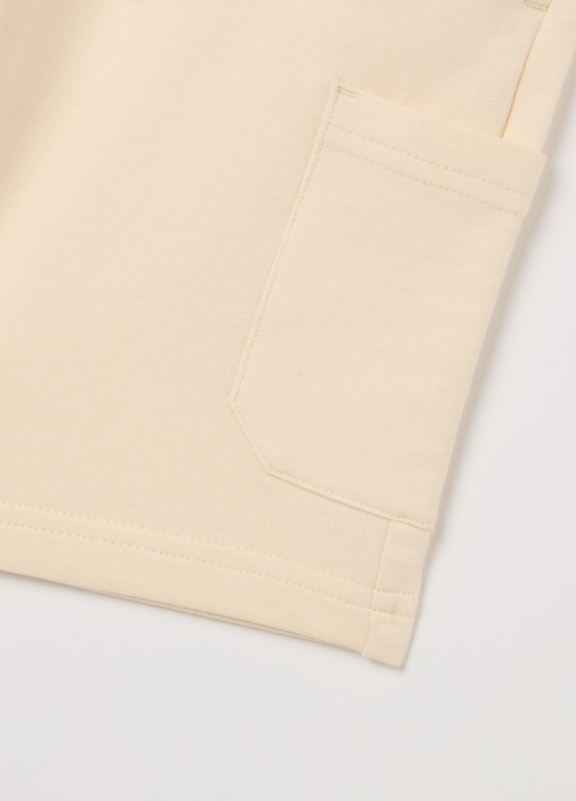 Cotton Bermuda shorts with drawstring